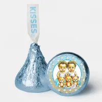 African-American Twin Boy's Blue Baby Shower Hershey®'s Kisses®