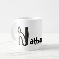 Mug - Name with Initial Cat Letter N