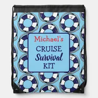 Cruise Ship Survival Kit Funny Cruising Drawstring Bag