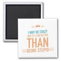 I may be crazy lettered  magnet