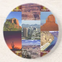 Arizona Desert Collage Drink Coaster