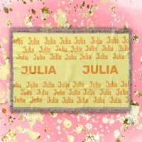 Personalized Girl Name in Orange | Throw Blanket