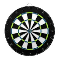 White, Black, Yellow and Blue Metal Cage Dartboard