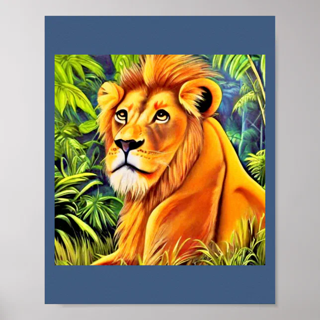 Lion au repos Poster