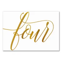 Table Numbers - Luxe Typography (Faux Gold Foil) 4