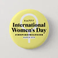 Happy International Women's Day | March 8th Button