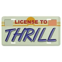 License to Thrill License Plate