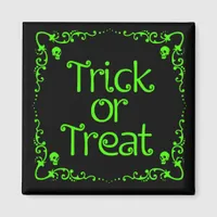 Slime Green Trick or Treat  Magnet