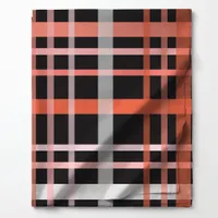 Halloween Plaid Black and Orange Pattern Fabric