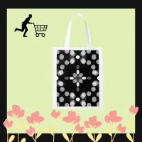 Abstract Monochrome Bokeh Dots Pattern Grocery Bag