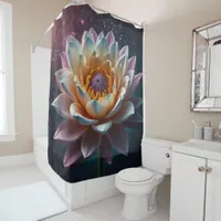 Single Large Flower Bloom in Multi-coloure Shades  Shower Curtain