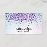 *~* Silver QR LOGO PHOTO Trendy Business Card