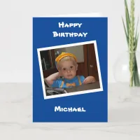 Personalized Photo and name Child's Birthday Card