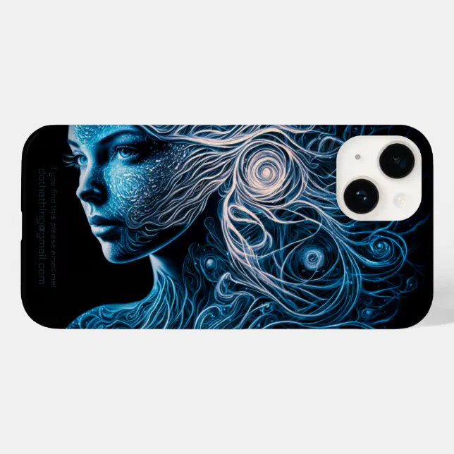 Lady in Spirals of Light Digital Case-Mate iPhone 14 Case