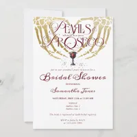 Gothic Pearls & Prosecco 'Till Death Bridal Shower Invitation