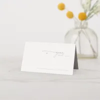 Chic Neutrals Wedding Table Powder White ID1020 Place Card