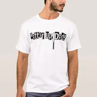 "Batter Up, Dad!" Dystopian Baseball Typography T-Shirt