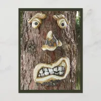 Angry Face Tree Postcard