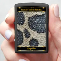 Shed snake skins' intricate patterns zippo lighter