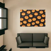 Halloween Pumpkins and Bats Rug