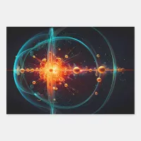 Subatomic neutron particle wrapping paper sheets