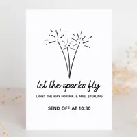 Modern Minimalist Wedding Sparkler Send-Off Sign