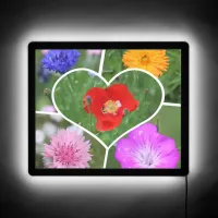 My Heart is Filled with Flowers Photo Collage LED Sign