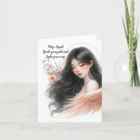 Angel Healing Sympathy Grief Bereavement Thank You Card