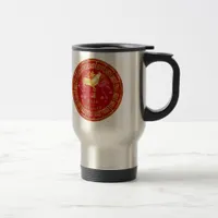 Chinese Zodiac Rooster Red/Gold ID542 Travel Mug