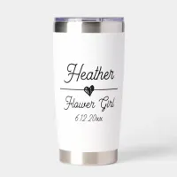 Cute Personalized Flower Girl Insulated Tumbler