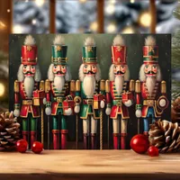 Vintage Nutcracker Soldiers Classic Christmas Holiday Card