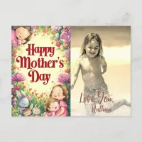 *~* Flowers Photo Whimsical  Mother's Day AP72 Holiday Postcard