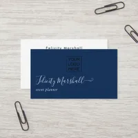 Navy and White Business Card