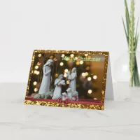 Personalized Jesus & The Shepherds Christmas Card