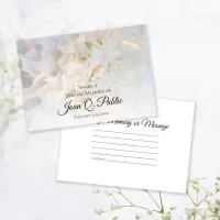 White Carnation Floral Share a Memory Funeral  Note Card