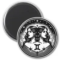 Horoscope Sign Gemini Twins Symbol  Magnet