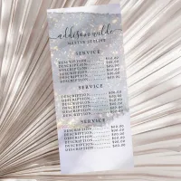 Holographic Purple Glitter Luxury Glam Price List Rack Card