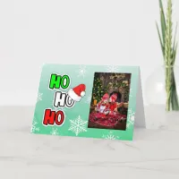 Ho HO HO Merry Christmas Personalized Custom Card