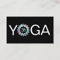 *~* Yoga OM  Aum Lotus Mandala Teacher Instructor Business Card