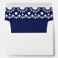 Mexican Fiesta Navy Papel Picado Boho Wedding Envelope