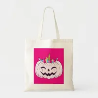 Unicorn Pumpkin Tote Bag