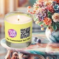 Business Logo Company Promotional QR Code Text Scented Candle