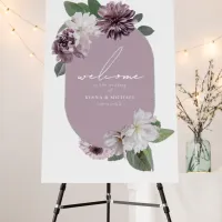 Arch Florals Wedding Mauve/White ID967  Foam Board