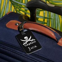 Personalized Pirate Captain Luggage Tag