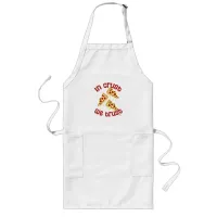  In Crust We Trust Pizza Humor Slogan  Long Apron