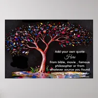 *~* Tree Artistic Ethereal DIY Quote Black AP81 Poster