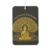 Intricate Gold Buddha Surrounded by Lush Foliage Air Freshener