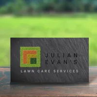 Lawn Care Services Four Seasons Grass Logo Business Card