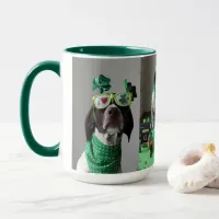 St. Patrick's Day Dogs Party 15 oz Combo Mug