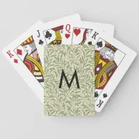 Art Nouveau Willow Bough Monogram William Morris Poker Cards